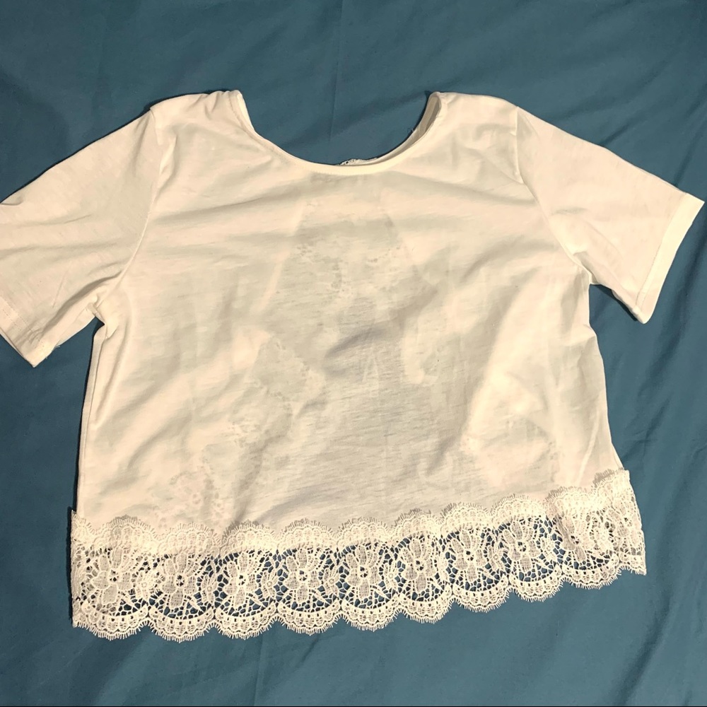 Open Back Lace Top Shein Medium